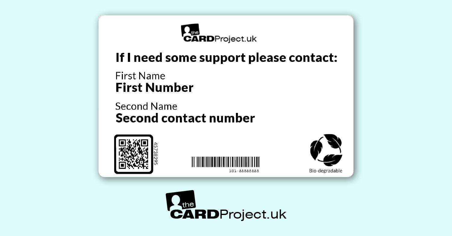 Hearing Impaired Awareness Mono Medical ID Alert Card  (REAR)